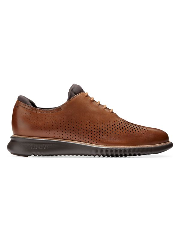 Cole Haan 2.Zerogrand Perforated Leather Wholecut Oxford Shoes